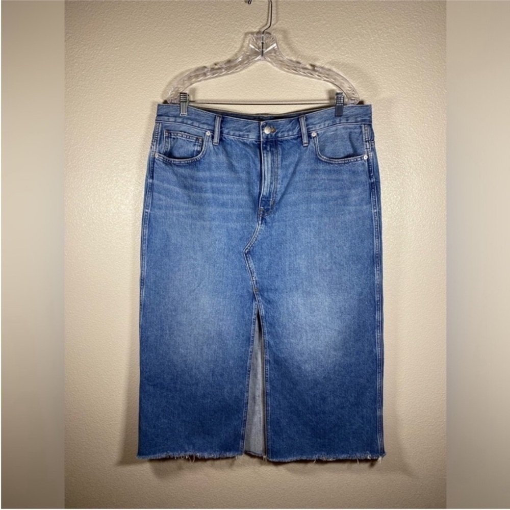 Madewell The Rilee Denim Enmore Wash Midi Skirt 33 / 16 - Picture 3 of 11